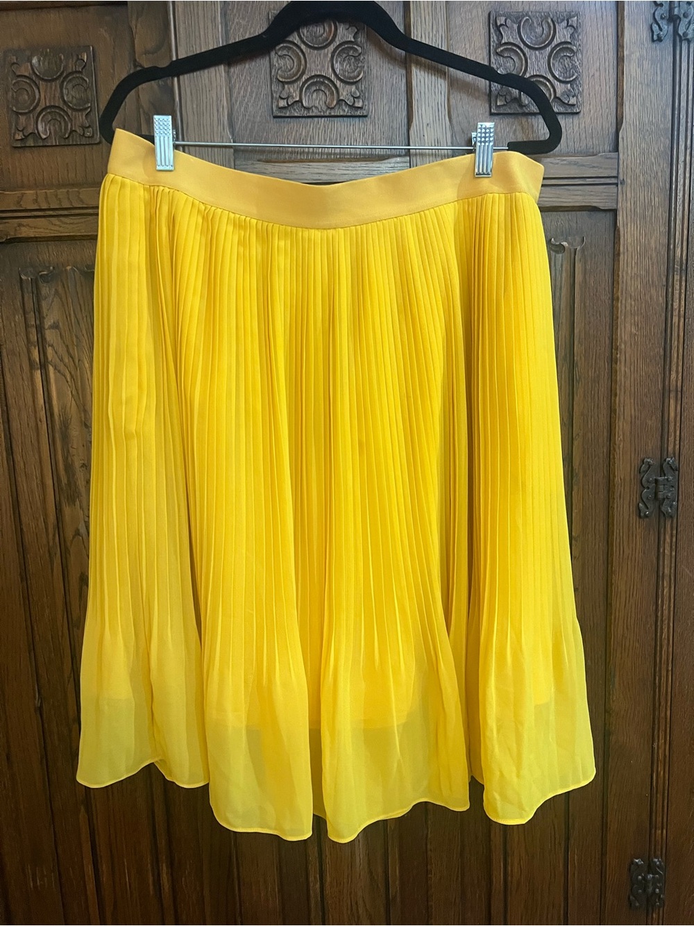 A New Day Yellow Pleated Skirt